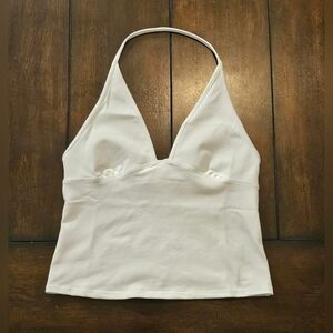 Tankair Dip Halter Top Size Medium Milk White Tank Lightweight Athletic